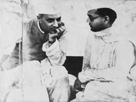 Two eminent Freedom Fighters - Pandit Jawaharlal Nehru and Subhas Chandra Basu.jpg